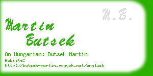 martin butsek business card